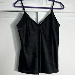Zara Black satin tank top